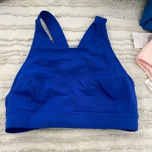 Lululemon blue high neck sports bra